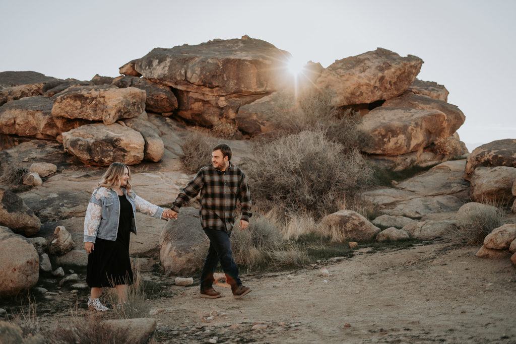 Desert Engagement Photos at Apple Valley | Tayler + Jeremie