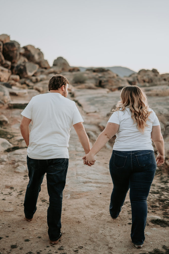 couple walking holding hands
