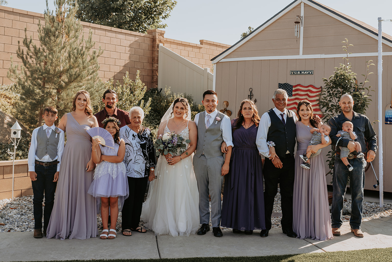 California wedding family photos