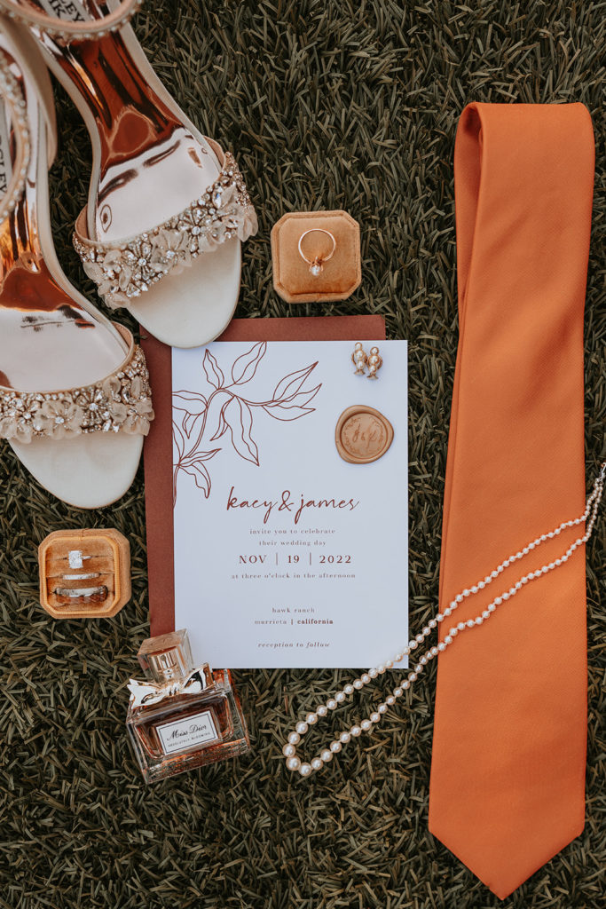 wedding day detail photo and flatlay