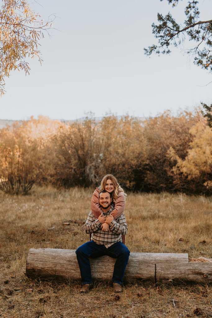 couple posing for their photos at big bear lake | The Best Mountain Engagement Session Spots Near Redlands, CA
