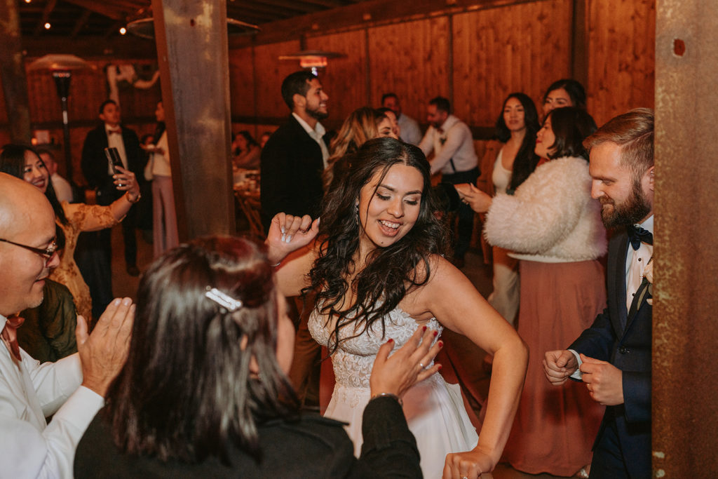 dancing during a wedding reception