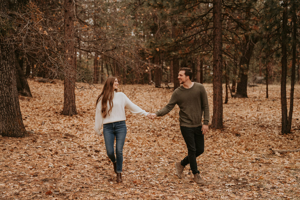 Couples fall mountain engagement session