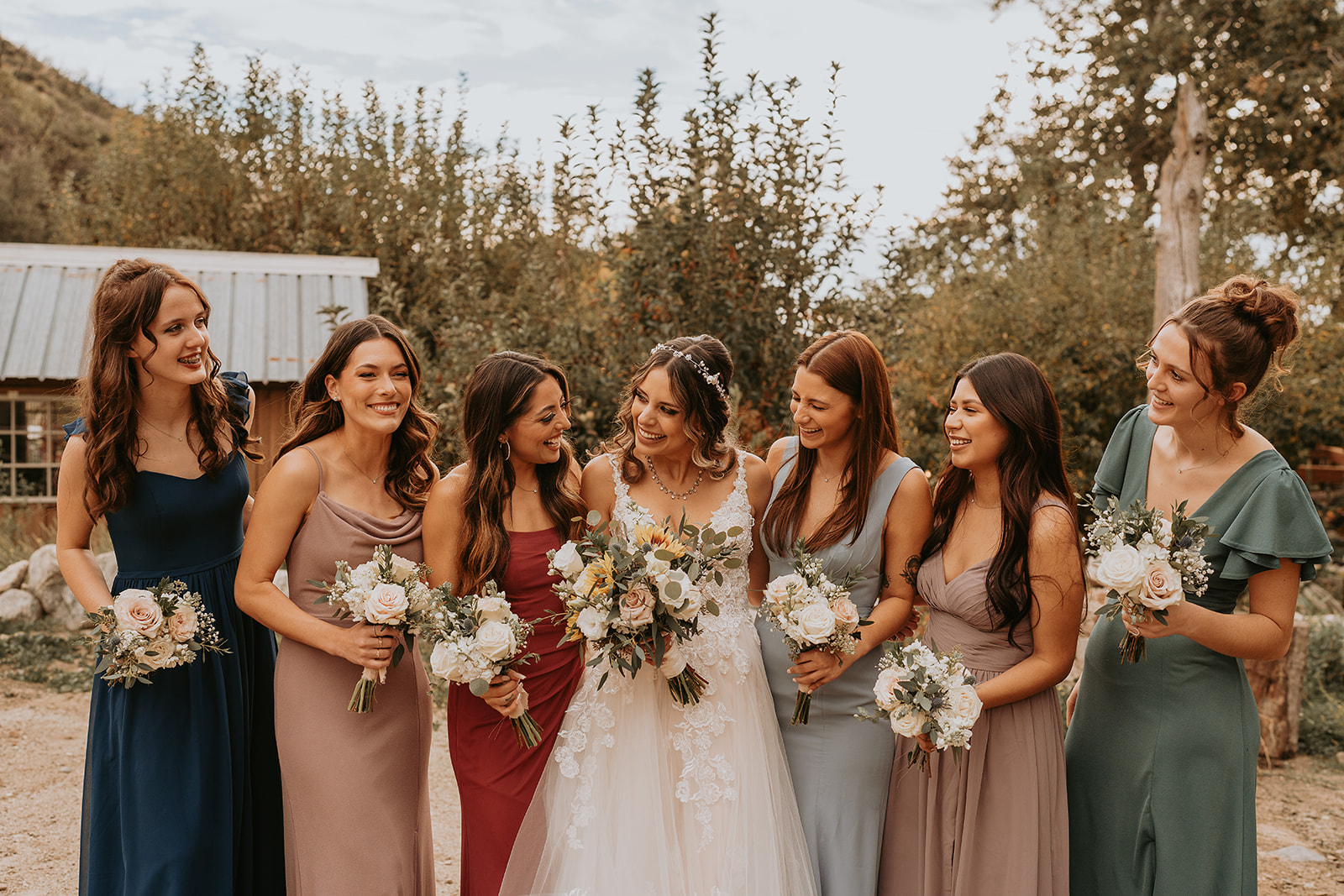 Fall Wedding Color Palette for Bridesmaids Dresses