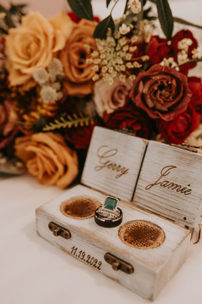 Fall wedding color table decor and florals