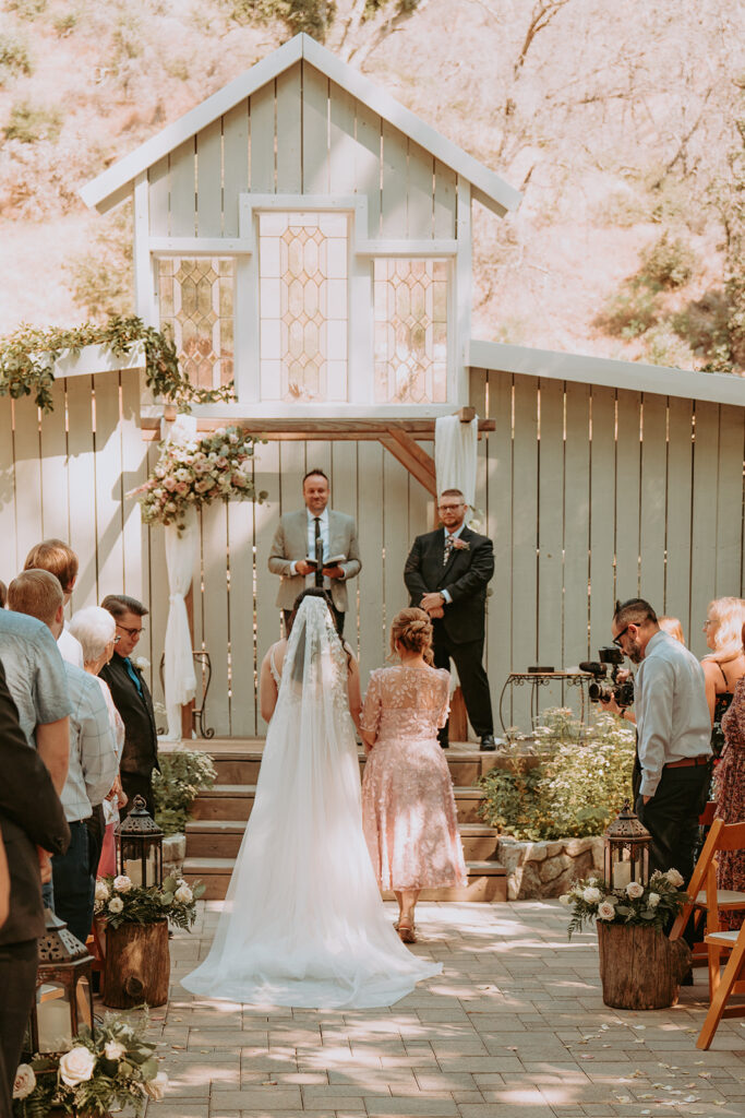 Wedding Ceremony in a barn