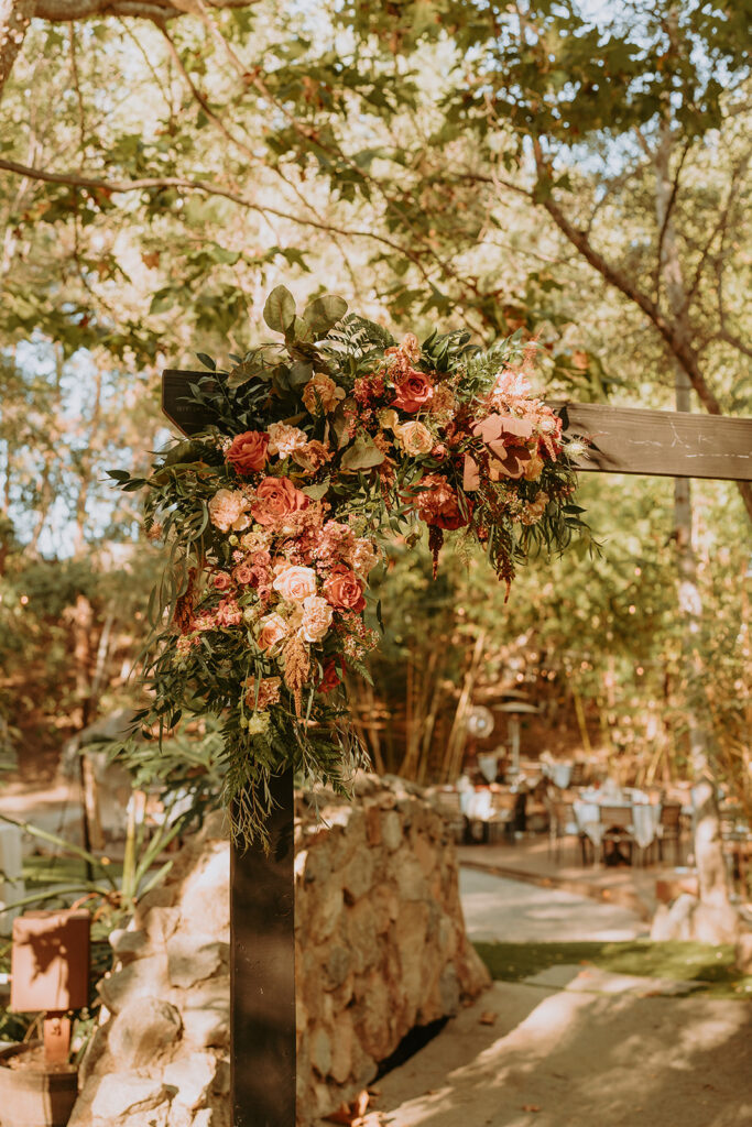 wedding florals on the arch. Southern California Wedding Florists