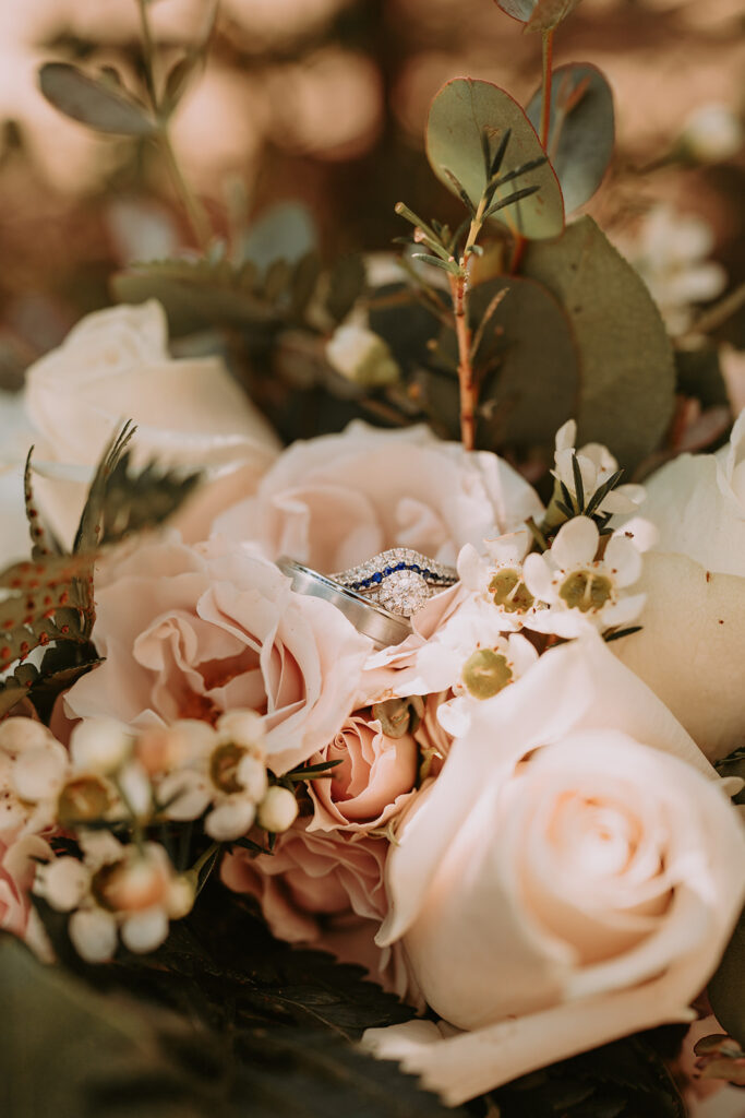 ring in wedding florals