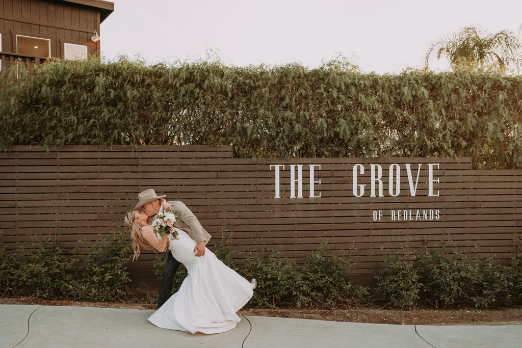bride and groom at a Southern California wedding venue