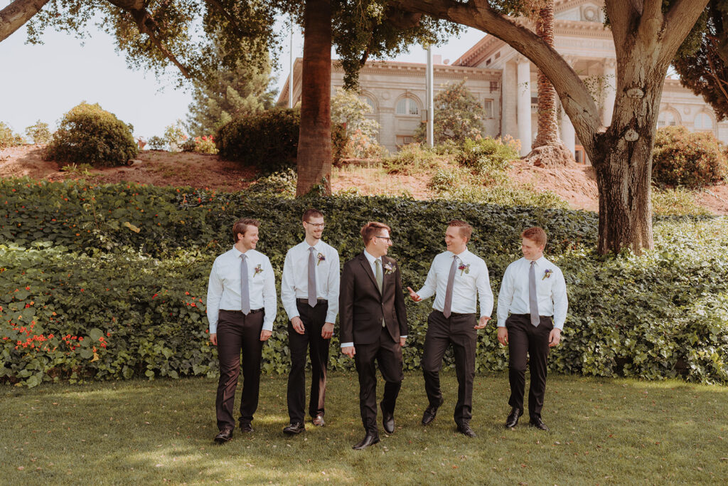 groom with groomsmen