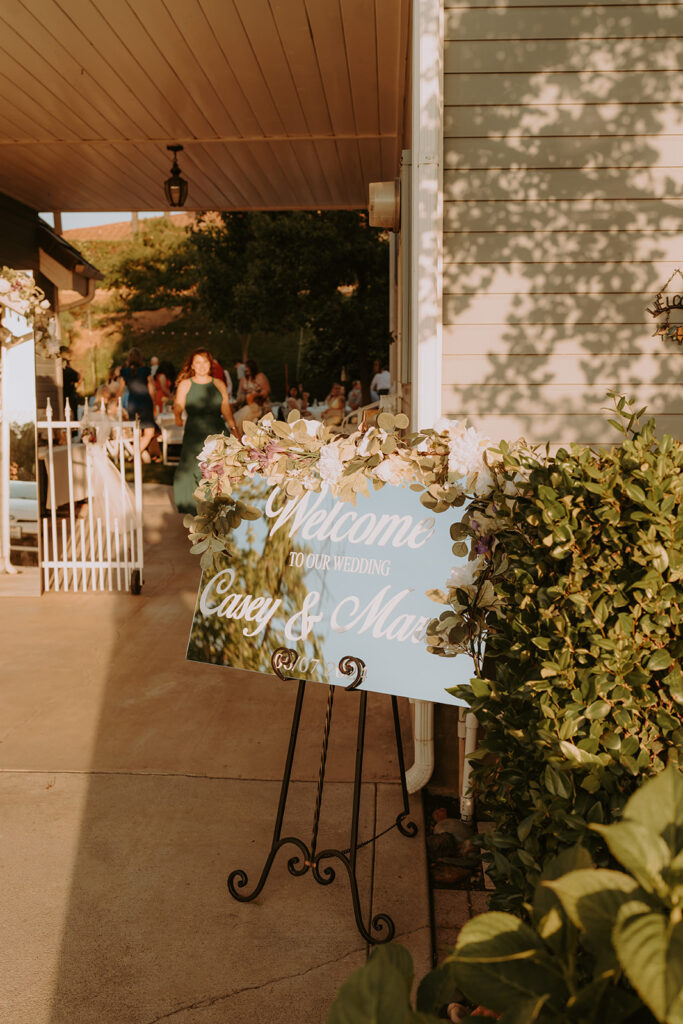 backyard wedding reception