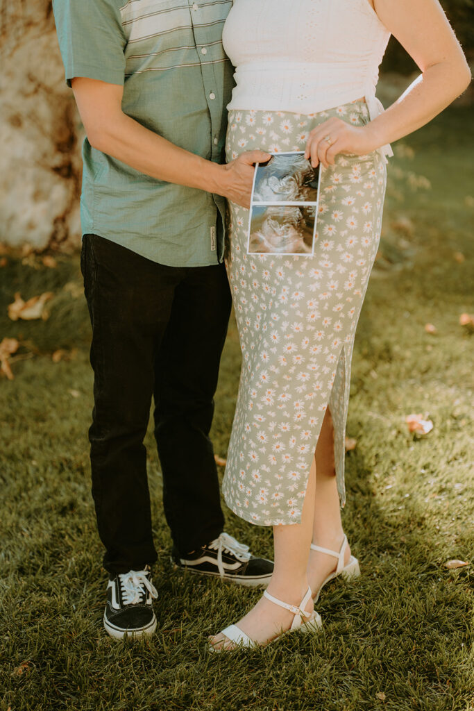 baby announcement photo at the homestead