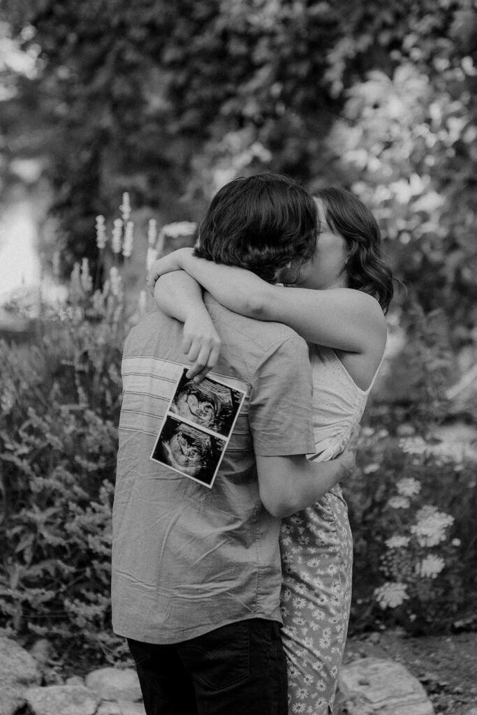 baby announcement photo at the homestead
