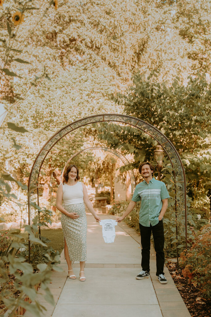 baby announcement photo at the homestead