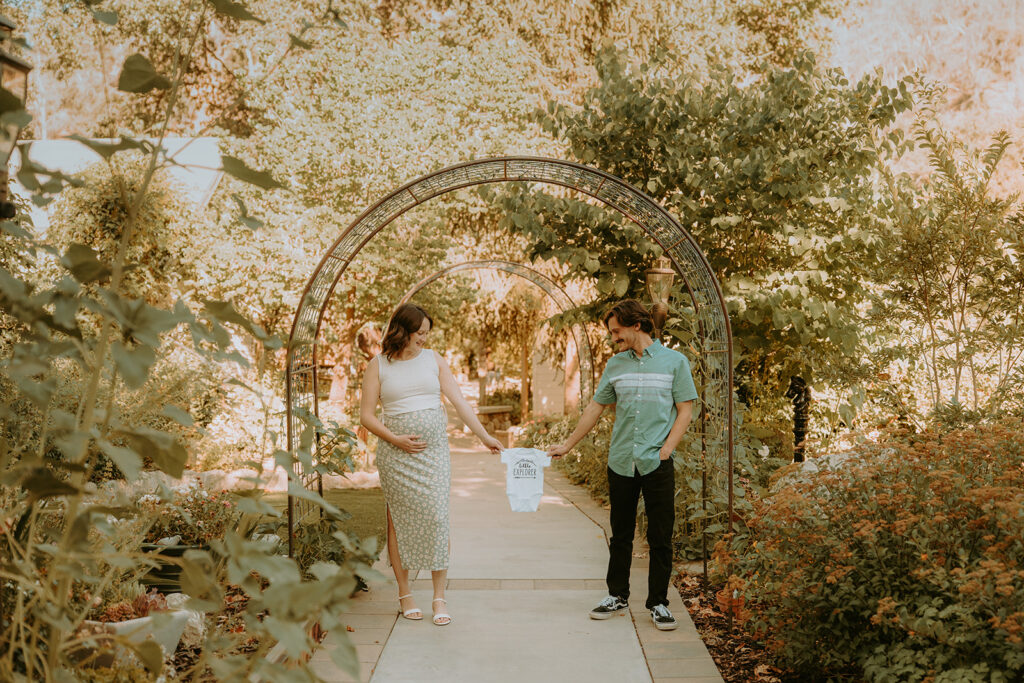 baby announcement photo at the homestead
