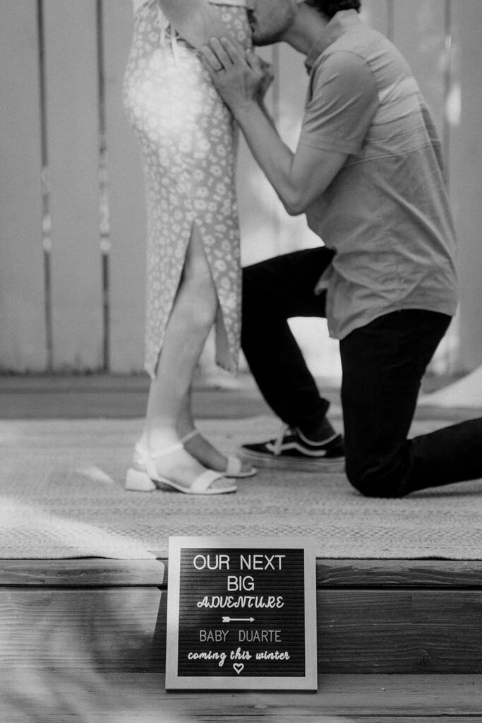 baby announcement photo at the homestead