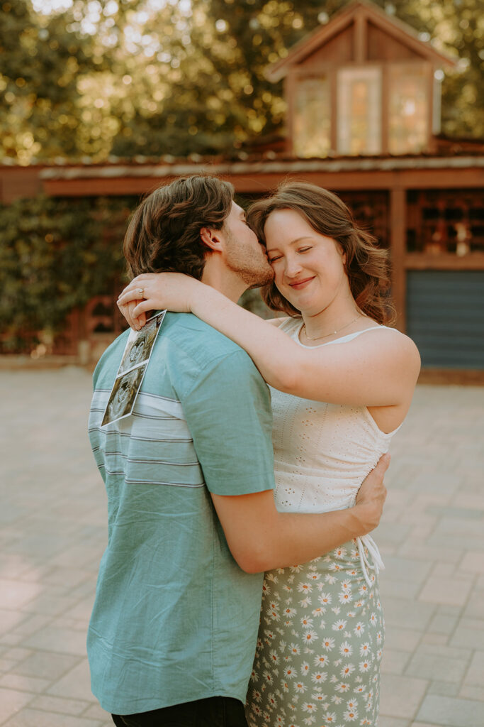 baby announcement photo at the homestead