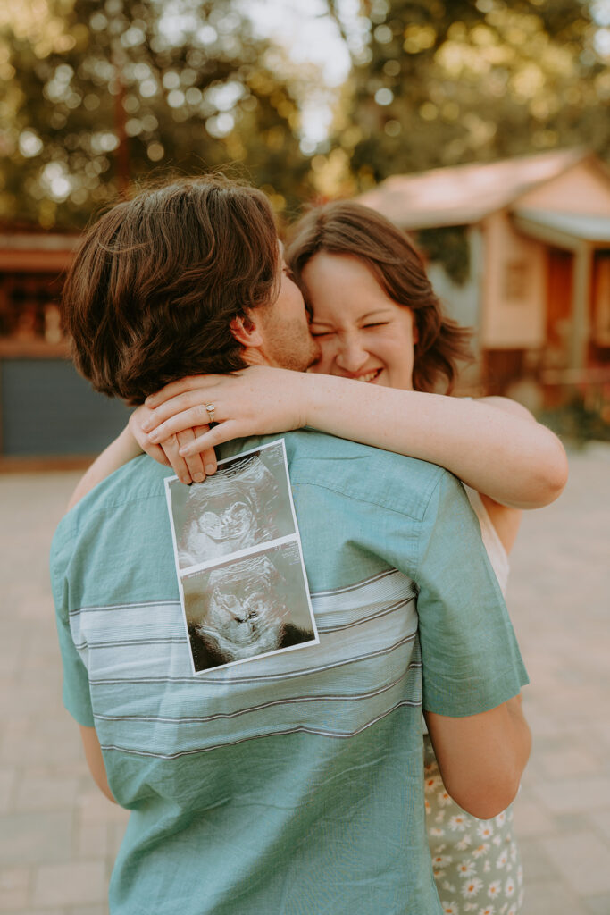 baby announcement photo at the homestead