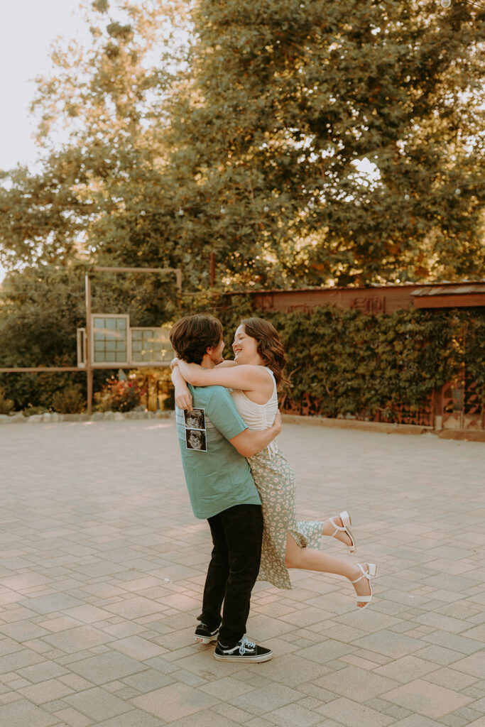 baby announcement photo at the homestead